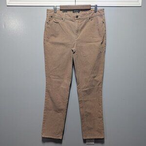 Talbots Corduroy Tan Straight Pants Size 12